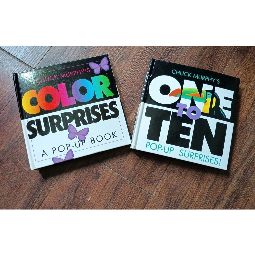 Chuck Murphy - Hardcover Pop Up Book Lot Of 2 (Color Surprises/One to Ten)